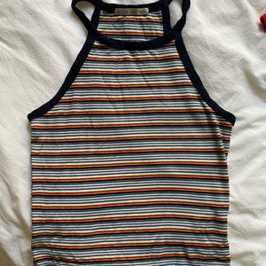 Striped halter tank Active USA